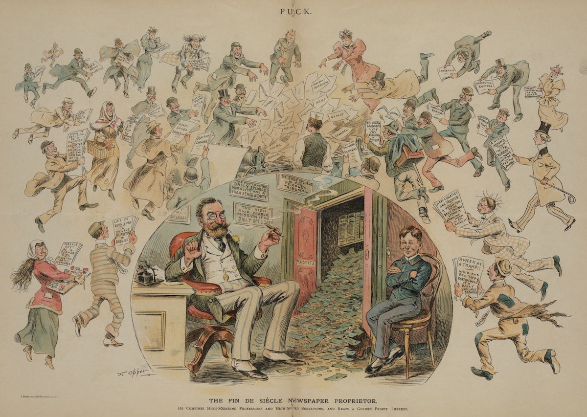 The „Fin de siècle“ newspaper proprietor (F. Opper)
