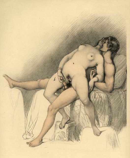 Erotisches Aquarell von Peter Johann Nepomuk Geiger #4