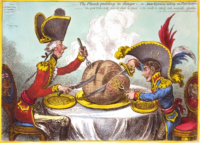 James Gillray – The Plum-pudding in Danger