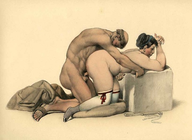 Erotisches Aquarell von Peter Johann Nepomuk Geiger #6