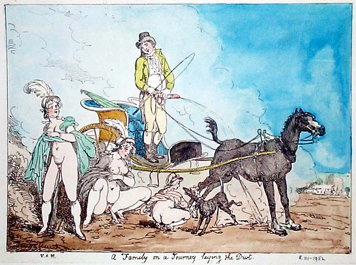 Family laying the dust by Thomas Rowlandson