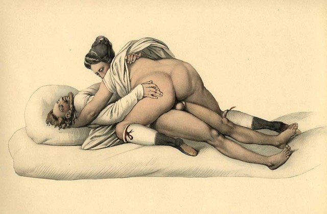 Erotisches Aquarell von Peter Johann Nepomuk Geiger #8